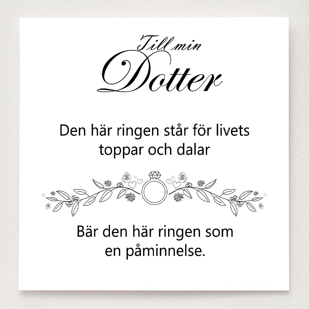 Kors & Hjärta ring - Till min dotter