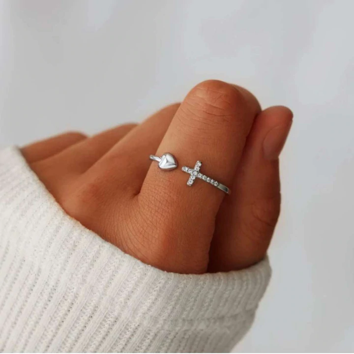 Kors & Hjärta ring - Till min dotter
