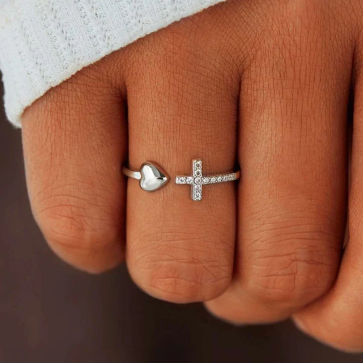 Kors & Hjärta ring - Till min dotter