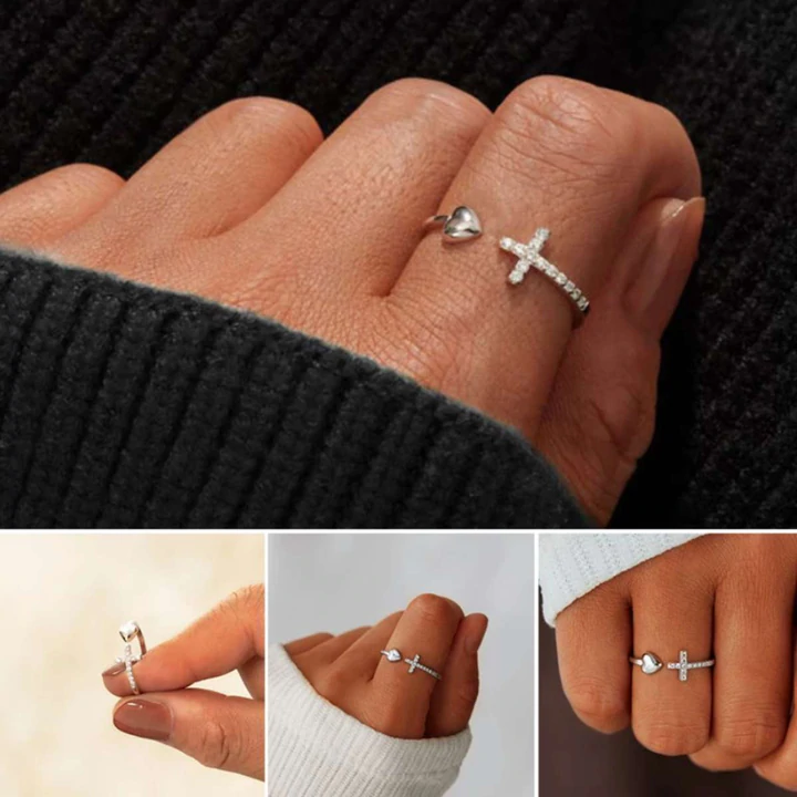 Kors & Hjärta ring - Till min dotter