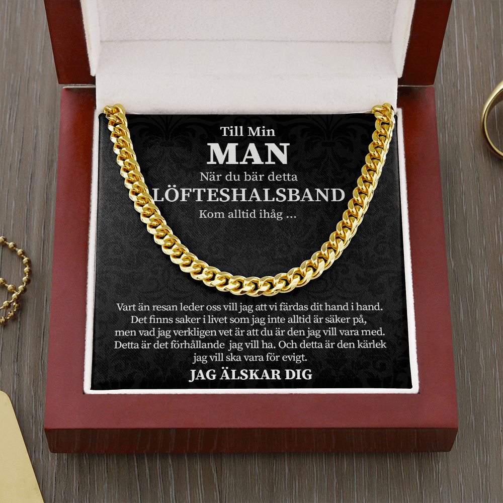 Min man - När du bär detta löfteshalsband – Halsband av kedjelänk