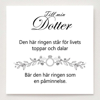 Kors & Hjärta ring - Till min dotter